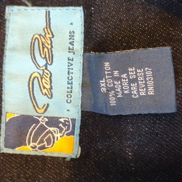 Raw Blue Men's 3X denim embroidered Jacket - Picture 2 of 3